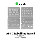 2UUL BG01 ABCD Reballing Stencil for iPh 8-16PM (4pcs/pack)