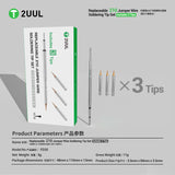 2UUL FD35 Replaceable 210 Jumper Wire Soldering Tip Set (3Pcs/Set)