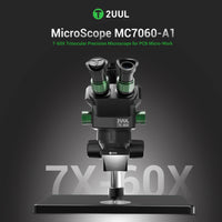 2UUL MC7060-A1 7-60X Trinocular Microscope for PCB Micro-Work