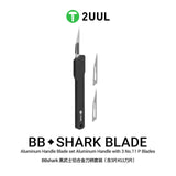 2UUL BL11 BBshark Black Knight  Aluminum Handle Blade set（with 3 No.11 Blades）