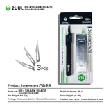 2UUL BL11 BBshark Black Knight  Aluminum Handle Blade set（with 3 No.11 Blades）