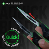 2UUL BL11 BBshark Black Knight  Aluminum Handle Blade set（with 3 No.11 Blades）