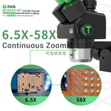 2UUL MC6558 65X-58X Professional Repair Microscope with Built-in Lighting