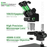 2UUL MC6558 65X-58X Professional Repair Microscope with Built-in Lighting