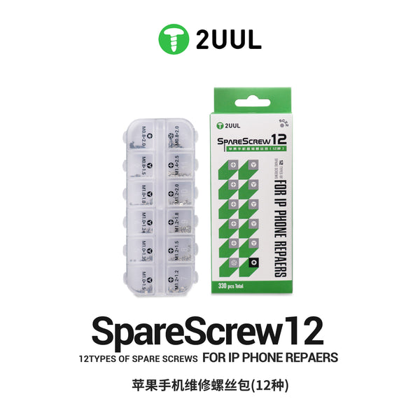 2UUL SC22 SpareScrew12 Screws for iPhone Repairs (1200Pcs/Pack)
