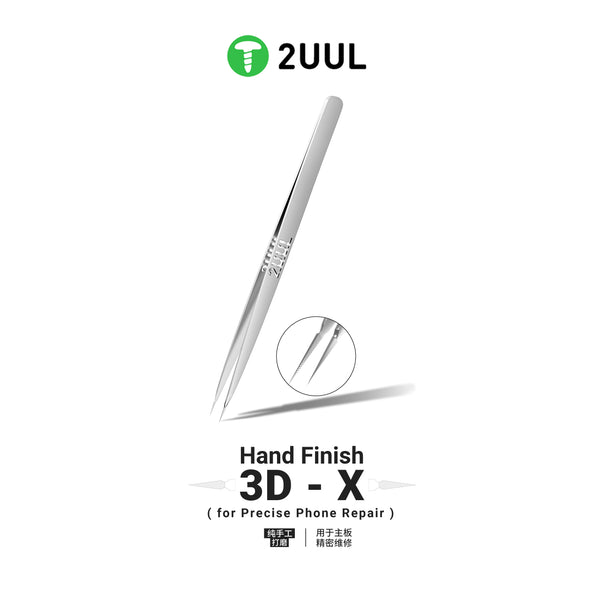 2UUL TW02 Hand Finish 3D-X Ornate-Patterned Tweezer for Phone Repair